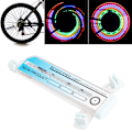 Miniatyrbillede 2 af 8: 32LED cykellys eger lys dobbeltsidet farverige hjul cykel advarselslampe multi mønster lanterne
