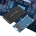 Miniatyrbillede 7 af 8: MSAta MINI PCI-E SSD Solid State Disk kabinet Harddiskboks 6Gbps 30*30/50mm Sort
