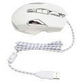 Miniatyrbilde 4 av 8: RGB Gaming Mouse 7200 DPI Programmerbare knapper Bakgrunnsbelysning Programvarestøtte DIY Rapid Fire Button USB Wired Game Mouse White