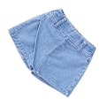 Miniatyrbilde 2 av 8: Jentesommer skjørt shorts med elastisk midje, vid ben, pustende, ensfarget, lett shorts 51.2in