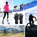 Miniatyrbild 7 av 8: Vinterhandskar för män kvinnor pekskärm vattentäta handskar vindtäta termiska handskar för utomhus körning cykling arbete vandring skidåkning