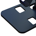 Miniatyrbillede 8 af 8: Mobiltelefon Holder Justerbar Vinkel Foldning Mobiltelefon Stand Desktop Tablet Stand til Home Travel Office Sort