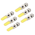 Miniatyrbillede 8 af 8: 6 stk. E14 COB-pære Mini 360 graders belysning Varmeafledning Silikone Anti-blænding til lysekrone Loftslampe Koldt hvidt lys 6500K