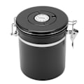 Miniatyrbillede 4 af 8: Kaffebeholder i rustfrit stål med lufttæt beholder til kaffe med 30 ml ske og datosporing, kaffekande til opbevaring af 1,5 l, sort