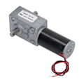 Miniatyrbillede 4 af 8: Gearmotor med dobbelt aksel DC 12V selvlåsende hastighedsreduktion CW CCW snekkegearmotor 35RPM