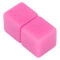 Miniatyrbild 4 av 8: 6st Blank set rätvinklig plast hexaedriska kuber Klassrumsbrädspel DIY Math Counting Undervisningsfest Favor Fun Pink