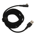 Miniatyrbillede 3 af 8: Til Iphone-opladerledning 90 grader 6,6 fod Let at tilslutte 2,4A hurtigopladningskabler Ledning retvinklet USB-opladerkabel Sort