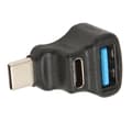 Miniatyrbillede 7 af 8: Type C Splitter Adapter PD 100W Opladning 8K Video 20Gbps 90 Graders Type C til Type C USB A Konverter til Bærbar Controller
