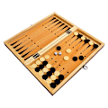 Pikkukuva 3 / 8: 3 in 1 puinen shakkipeli Set shakkisarja shakki-backgammon-tammi sisäpuiseen shakkipeliin