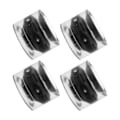 Miniatyrbillede 4 af 8: 78A 60x45 mm højelastisk skateboard flashhjul PU fyld til Longboard Cruiser Board (sort)