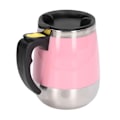 Miniatyrbild 4 av 8: Självrörande mugg Automatisk blandning Magnetisk mugg Rostfritt stål Kaffe kopp för drycker Te Varm choklad MjölkRosa