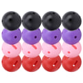 Miniatyrbillede 2 af 8: 16 stk/pose plastik golf firkantet hul boldforsyning 4 stk Pink 4 stk Rød 4 stk Lilla 4 stk Sort