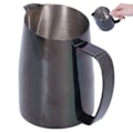 Miniatyrbilde 2 av 8: 450 ml melkeskummerkanne i rustfritt stål, kaffekanne, latte art-kopp for hjem, kafé, svart