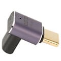 Pikkukuva 5 / 8: USB C oikeakulmasovitin naaras-uros 40Gbps PD240W lataus 8K 60Hz Middle Bend Type C 4.0 sovitin PC-puhelimeen