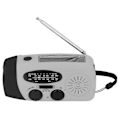 Miniatyrbild 3 av 8: Handvevad Solradio Multifunktionell Nödradio LED-radio med Ficklampa för Utomhuscamping Silvergrå Amerika
