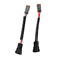 Miniatyrbilde 8 av 8: 2 stk DT Hunn til H11 Hann Konverteringskabelsett Adapter Vanntett for LED Arbeidslys Lysstang
