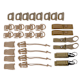 Miniatyrbild 3 av 8: 30 st Molle Tillbehör D Spänne Ryggsäck Spänne Nylon Ribbon Ryggsäck Tillbehör för picknick Camping Resor Jordfärg