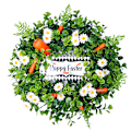 Pikkukuva 1 / 8: Pääsiäisen porkkanaseppele, päivänkakkaraseppele, eukalyptusseppele, sisä- ja ulkotiloihin, iloisen pääsiäisen riippuvat koristeet, kodin etuoven juhlakoristeet