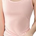 Miniatyrbillede 8 af 8: Dame Tanktop Blød Åndbar Camisole Bred Rem Ærmeløs Ren Farve Tanktop til Forår Sommer Pink M