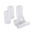 Miniatyrbillede 1 af 8: 4 Pakke AA til størrelse C Batteriadaptere Holder Switcher Converter Cases Box Hvid