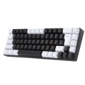 Miniatyrbild 4 av 8: Membran Gaming Tangentbord 68 tangenter RGB Bakgrundsbelyst Ergonomiskt USB -gränssnitt Datortangentbord för Win System Office Family Vit Svart