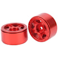 Miniatyrbilde 6 av 8: 2 stk RC aluminiumslegering hjulnav for Axial SCX24 90081 1/24 RC biloppgraderingsdeler Rød