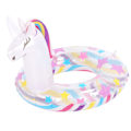 Miniatyrbillede 1 af 8: Børn til Unicorn Oppustelig Svømmering Glitter Pool PVC Float Tube Stjernemønster