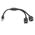 Miniatyrbillede 8 af 8: RJ45 Ethernet Adapter Kabel Forlængerfunktion 1 til 2 Port Fremragende Tilslutningssplitter Adapter til Hjemmekontor