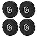 Pikkukuva 7 / 8: 4kpl 55mm etu- ja takarenkaat sekä 24-reikäiset vanteet AXIAL SCX24 1/24 RC-autolle, musta