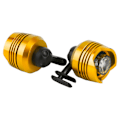Miniatyrbilde 5 av 8: 2 stk Sko-lykter i Aluminium Legering Batteridrevet Multifunksjonelle Hullsko-lys for Sykling Camping Vandring Gull