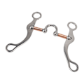 Miniatyrbilde 2 av 8: Heste Snaffle Bit Rustfritt Stål Rose Gullbelagt Heste Kneble Løs Ring Utendørs Hage Dyrking Heste Munn Bit