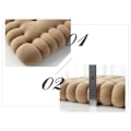 Miniatyrbillede 6 af 8: Stolesæde Pude Tyk Blød Elastisk Komfortabel Biscuit Form Plys Stolesæder til Kontor Spisestue Sofa Brun 40x45cm