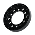 Miniatyrbillede 6 af 8: Ratadapterplade i Sort CNC Aluminium Legering til Logitech G25 G27 G29 G920 13 14 tommer Rat 70mm/2.75in