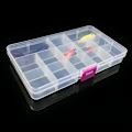 Miniatyrbild 7 av 8: 15 Fack Justerbar Plast Fiskedrag Krok Tackle Box Case Organizer