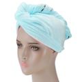 Miniatyrbilde 7 av 8: 5 stk. Hår tørkehatt Håndkle Turban Absorberende Håndkleomslag Badetilbehør for Hjem Reiser Blå