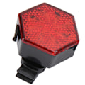 Miniatyrbilde 8 av 8: Sykkel Baklykt USB Oppladbar Hexagon Safe Advarsel Blinkende Baklys Sykkellys