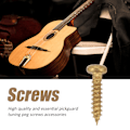 Miniatyrbilde 2 av 8: 50 stk krom monteringsskruer for gitarmaskinhoder Tuning Pegs Tunere (gyldne)