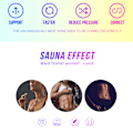 Miniatyrbillede 7 af 8: Justerbar Neopren Sauna Talje Trainer Korset Svedbælte til Kvinder Vægttab Træning Fitness