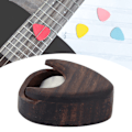 Miniatyrbild 5 av 8: Premium Rose Wood Guitar Pick Box Hjärtformad Pick Box Paste Box för Standard Pick