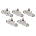 Miniatyrbillede 6 af 8: 5 stk. gasspjæld lige igennem PVC reguleringsventil pneumatiske fittings til 4 mm rørdiameter
