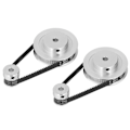 Miniatyrbillede 7 af 8: 2 sæt synkrone hjul GT2 aluminiumslegering timing remskive med 2 stk. længde 200 mm bredde 6 mm rem 5 mm indvendig boring