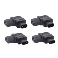 Miniatyrbillede 1 af 8: 4 stk IEC320 C8 til IEC320 C13 strømadapter retvinklet IEC320 C8 til C13 90 graders strømadapter 250V 2500W