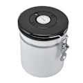 Miniatyrbillede 2 af 8: Lufttæt kaffekande opbevaringskrukke dato tracker CO2 frigivelsesventil rustfrit stål beholder hvid