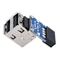 Pikkukuva 8 / 8: 5 kpl USB2.0 emolevyn liitin 9Pin/10Pin Header 2 USB2.0 A -porttisovittimeen (tyyppi A)