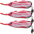 Miniatyrbillede 4 af 8: 3 stk pailletterkonvertering blød kunstig simulering slangehoved lokkemad fiskegrej1#