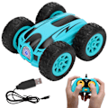 Pikkukuva 4 / 8: Mini Stunt 2.4G nopea kaksipuolinen 360 astetta pyörivä langaton RC-auton nelipyöräveto (sininen)