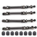 Miniatyrbilde 1 av 8: 4 stk CVD fremre bakre drivaksel metall transmisjonsaksel for Traxxas Slash 4X4 1/10 RC CarTitanium