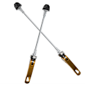 Miniatyrbillede 4 af 8: 2stk Road Mountain Cykel Quick Release Skewers Bike Forreste Bagspyd Tilbehør Gyldent