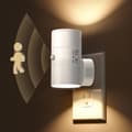 LED Rörelsesensor Nattlampa 1PC, Dimbar Plug-in Vägglampa Varmvit för Sovrum Hall Vit white white 1PCS