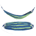 Pikkukuva 8 / 8: Kannettava Camping Hammock Kevyt ulkoilu riippumatto kovapuulla levittimellä BarBlue väriraidalla